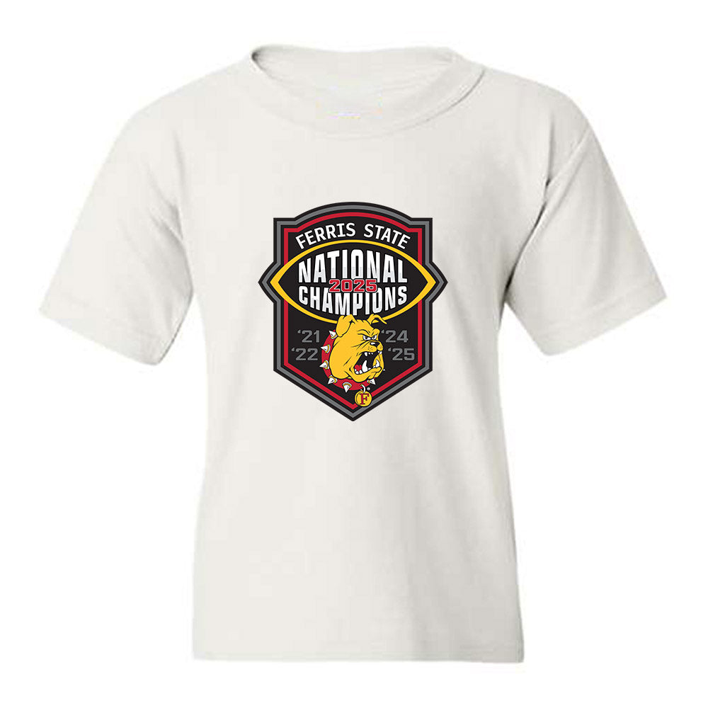 Ferris State - NCAA Football : Michael Edwards - National Champions Shersey Youth T-Shirt-0