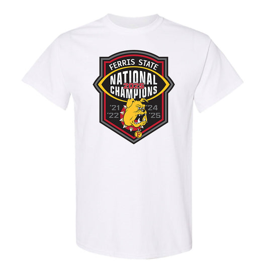 Ferris State - NCAA Football : Cam Underwood - National Champions Shersey T-Shirt-0