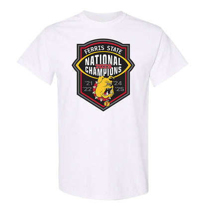 Ferris State - NCAA Football : Kannon Katzer - National Champions Shersey T-Shirt-0