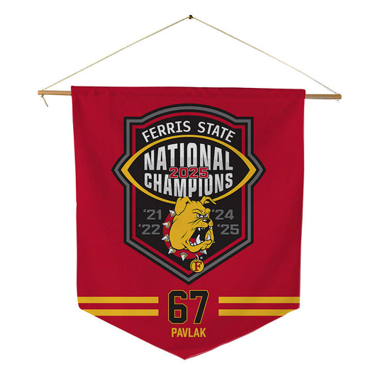 Ferris State - NCAA Football : Avery Pavlak - National Champions Pennant - 18" x 21"-0