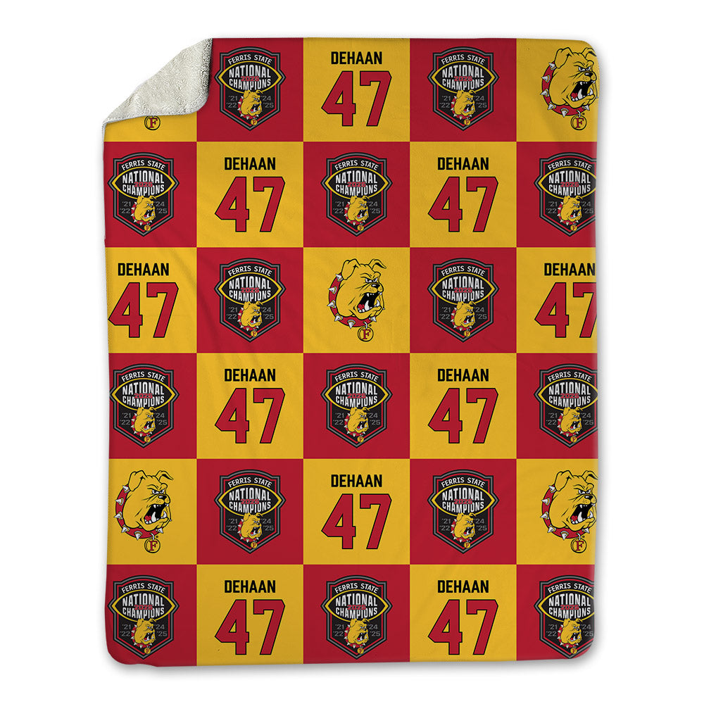 Ferris State - NCAA Football : Ike DeHaan - National Champs Blanket-0