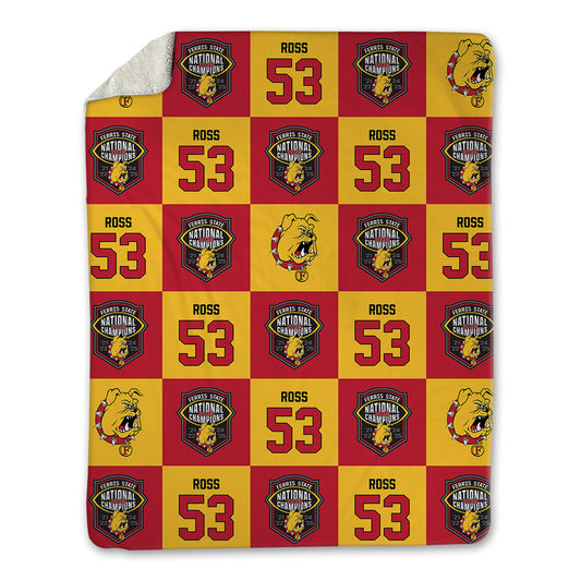 Ferris State - NCAA Football : Ryan Ross - National Champs Blanket-0