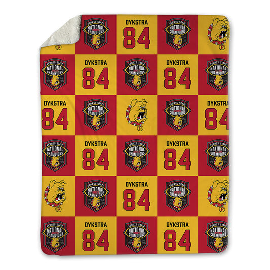 Ferris State - NCAA Football : Mason Dykstra - National Champs Blanket-0
