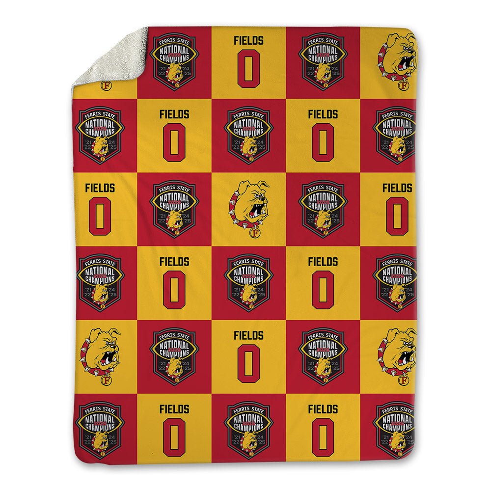 Ferris State - NCAA Football : Jerek Fields - National Champs Blanket-0