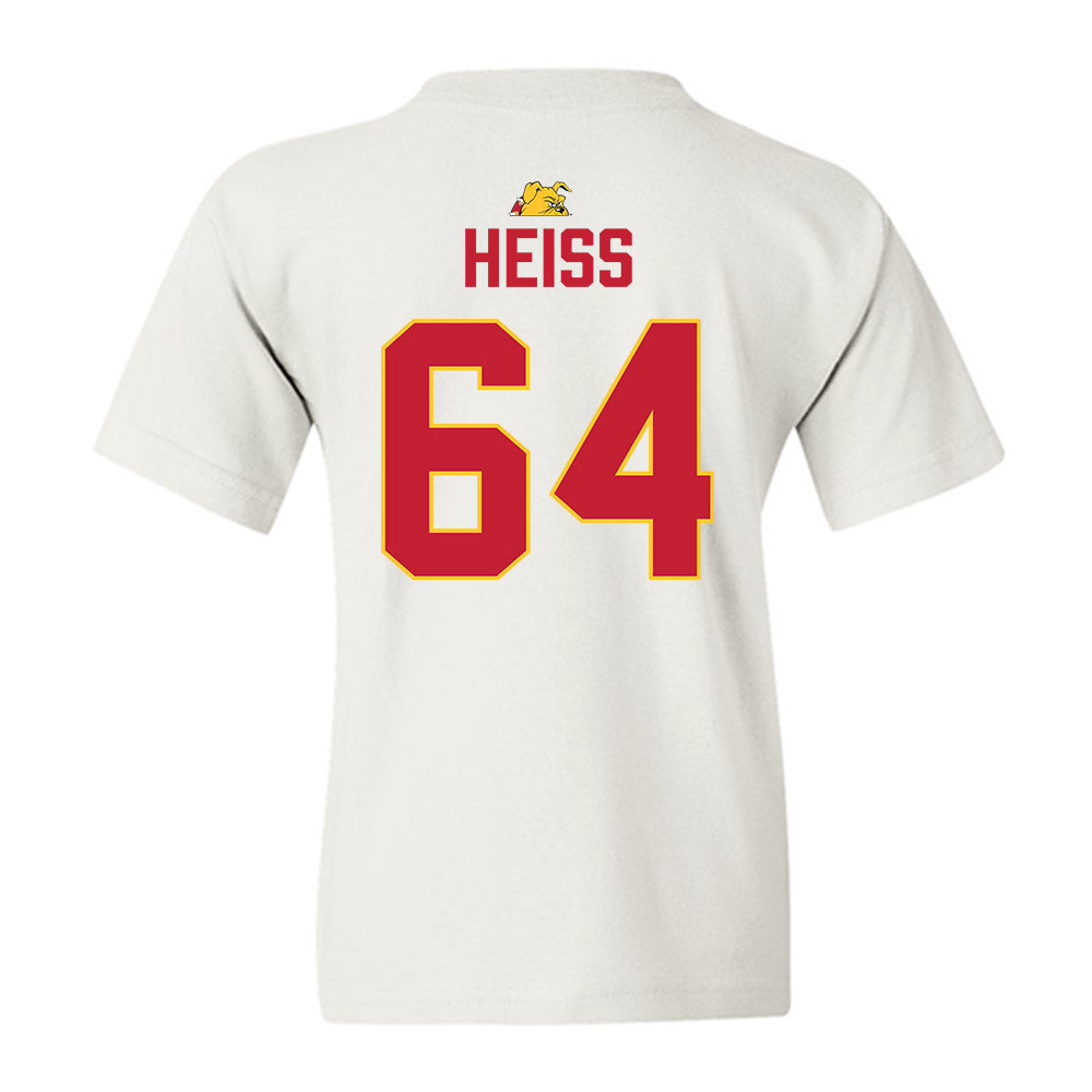 Ferris State - NCAA Football : Cameron Heiss - 5 years National Champions Youth T-Shirt-1