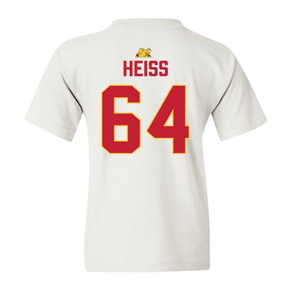 Ferris State - NCAA Football : Cameron Heiss - 5 years National Champions Youth T-Shirt-1