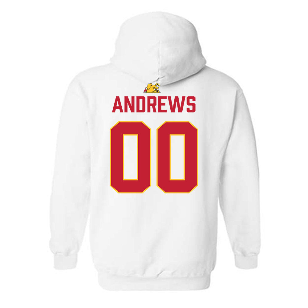 Ferris State - NCAA Football : Logan Andrews - 5 years National Champions Hooded Sweatshirt-1