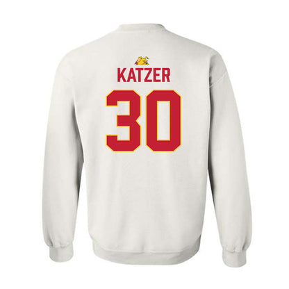 Ferris State - NCAA Football : Kannon Katzer - 5 years National Champions Crewneck Sweatshirt-1