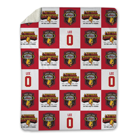 Ferris State - NCAA Football : Jeremiah Lee - National Champions Blanket-0