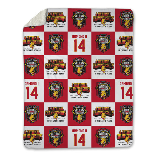 Ferris State - NCAA Football : Timothy Ormond II - National Champions Blanket-0