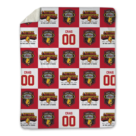 Ferris State - NCAA Football : Theotis Craig - National Champions Blanket-0