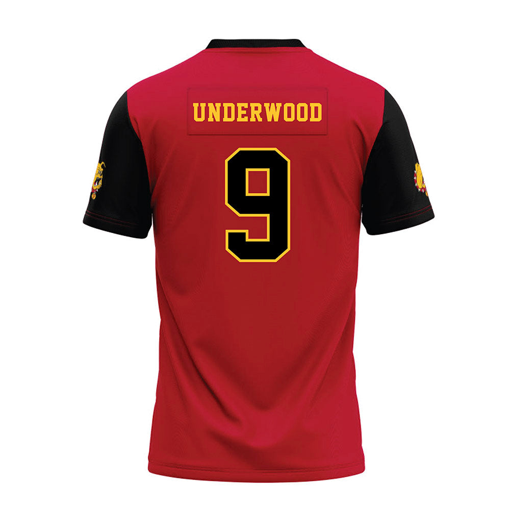 Ferris State - NCAA Football : Cam Underwood - National Champions Premium Football Jersey-1