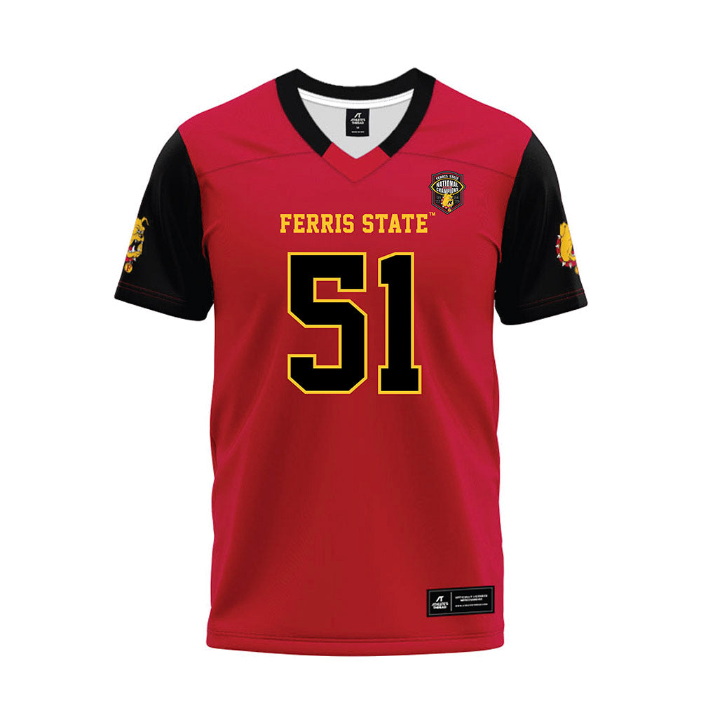 Ferris State - NCAA Football : DJ Gilbert - National Champions Premium Football Jersey-0