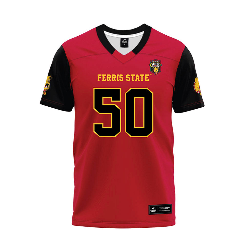 Ferris State - NCAA Football : Chimdindu Obi - National Champions Premium Football Jersey-0