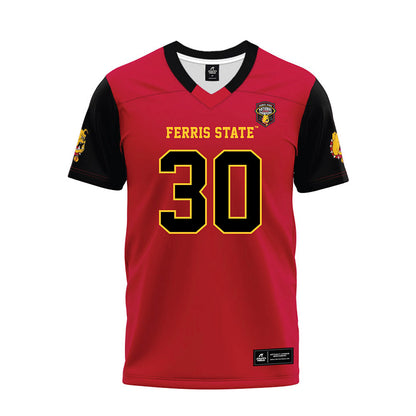 Ferris State - NCAA Football : Kannon Katzer - National Champions Premium Football Jersey-0