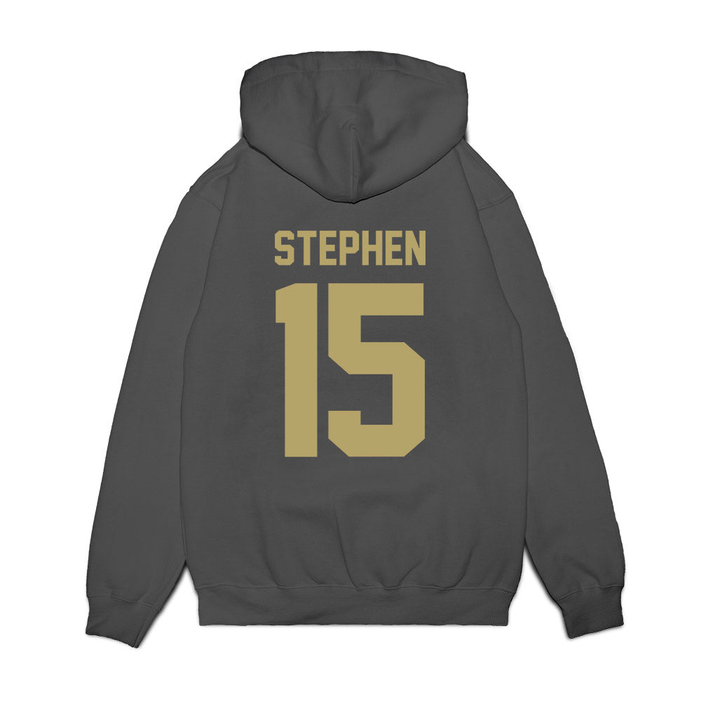 JMU - NCAA Men's Basketball : Joshua Stephen - Vintage Premium Hooded Sweatshirt-1