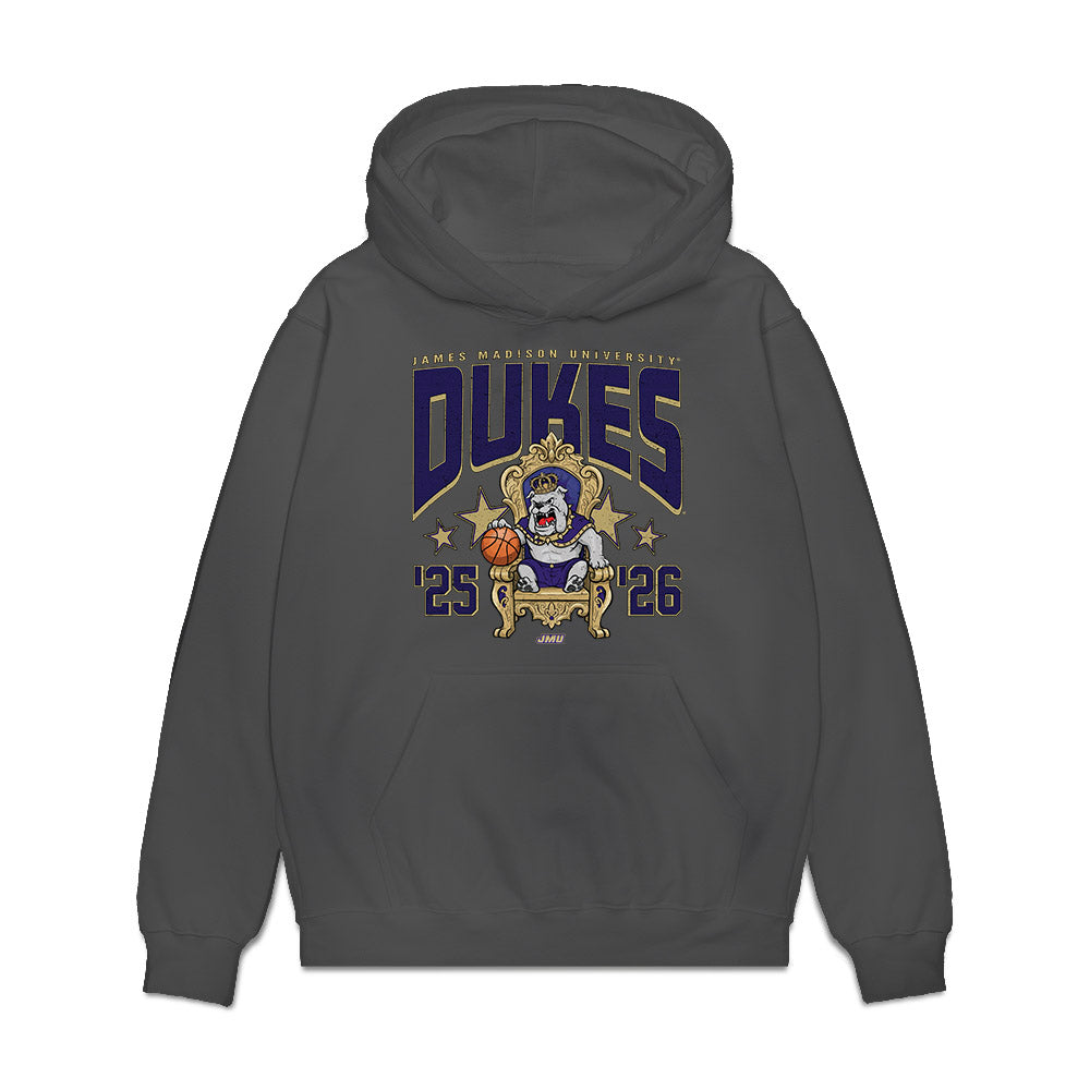 JMU - NCAA Men's Basketball : Joshua Stephen - Vintage Premium Hooded Sweatshirt-0
