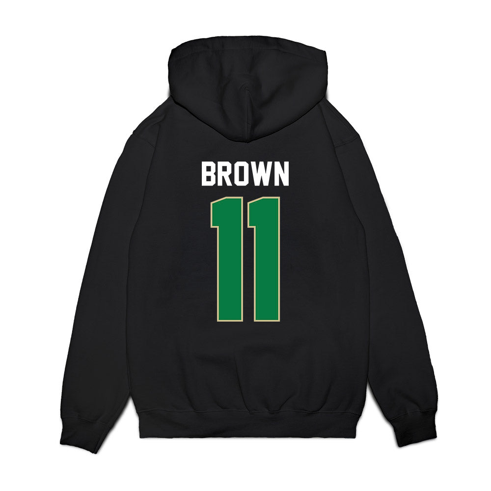 USF - NCAA Men's Basketball : CJ Brown - Vintage Premium Hooded Sweatshirt-1