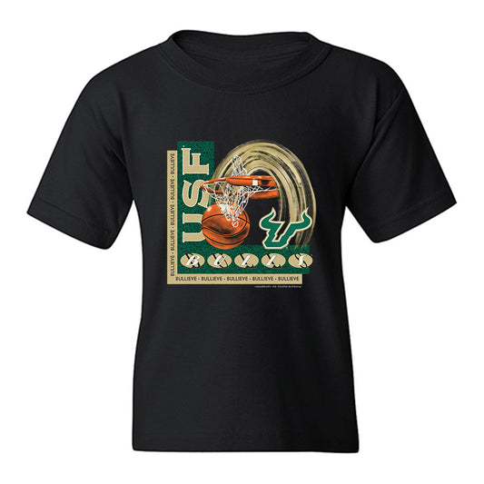 USF - NCAA Men's Basketball : Daimion Collins - Vintage Youth T-Shirt-0