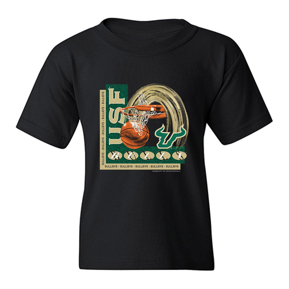USF - NCAA Men's Basketball : CJ Brown - Vintage Youth T-Shirt-0