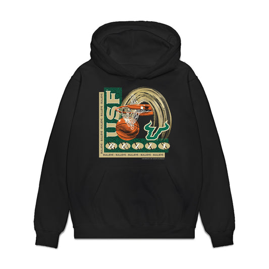 USF - NCAA Men's Basketball : Daimion Collins - Vintage Premium Hooded Sweatshirt-0