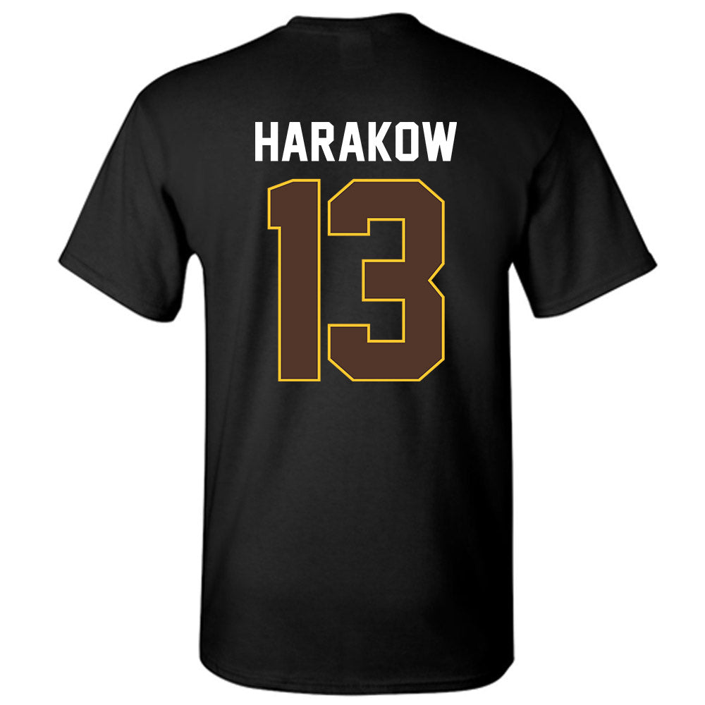 Wyoming - NCAA Men's Basketball : Adam Harakow - Vintage Shersey T-Shirt-1