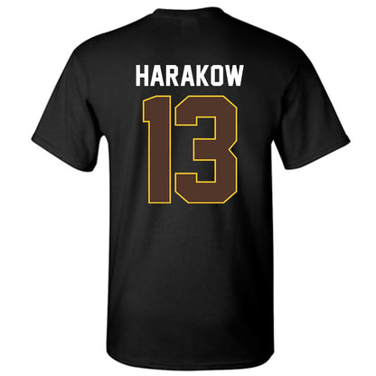 Wyoming - NCAA Men's Basketball : Adam Harakow - Vintage Shersey T-Shirt-1