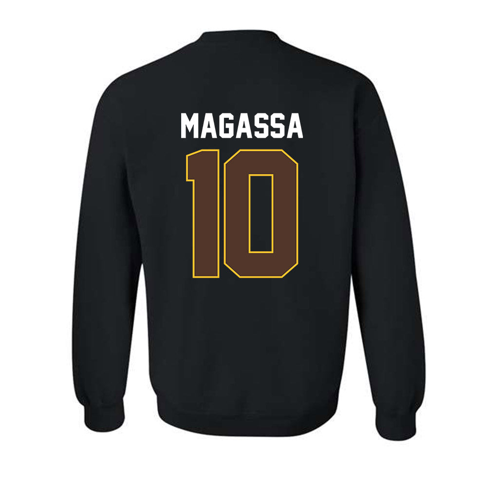 Wyoming - NCAA Men's Basketball : Abou Magassa - Vintage Shersey Crewneck Sweatshirt-1