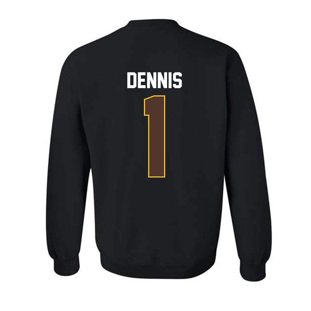 Wyoming - NCAA Men's Basketball : Damarion Dennis - Vintage Shersey Crewneck Sweatshirt-1