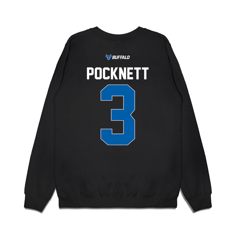 Buffalo - NCAA Men's Basketball : Mikhail Pocknett - Vintage Basketball Premium Crewneck Sweatshirt-1