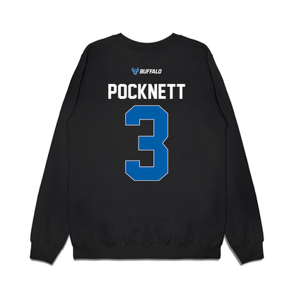 Buffalo - NCAA Men's Basketball : Mikhail Pocknett - Vintage Basketball Premium Crewneck Sweatshirt-1