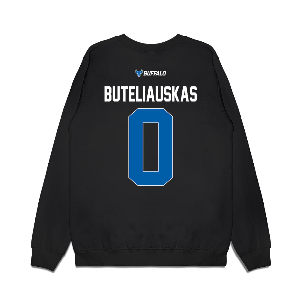 Buffalo - NCAA Men's Basketball : Matas Buteliauskas - Vintage Basketball Premium Crewneck Sweatshirt-1