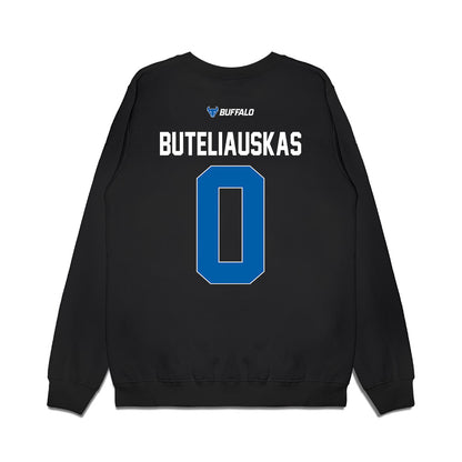 Buffalo - NCAA Men's Basketball : Matas Buteliauskas - Vintage Basketball Premium Crewneck Sweatshirt-1