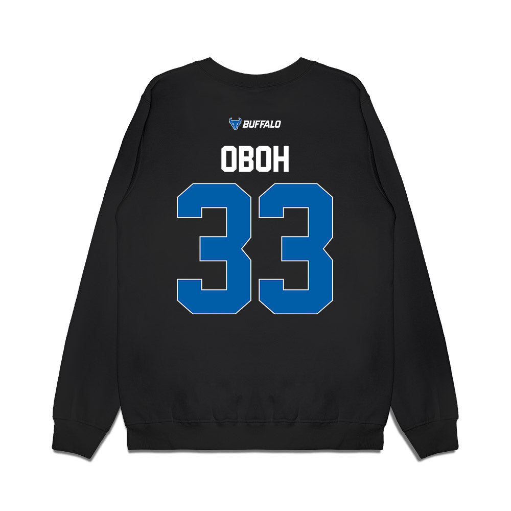 Buffalo - NCAA Men's Basketball : Tim Oboh - Vintage Basketball Premium Crewneck Sweatshirt-1