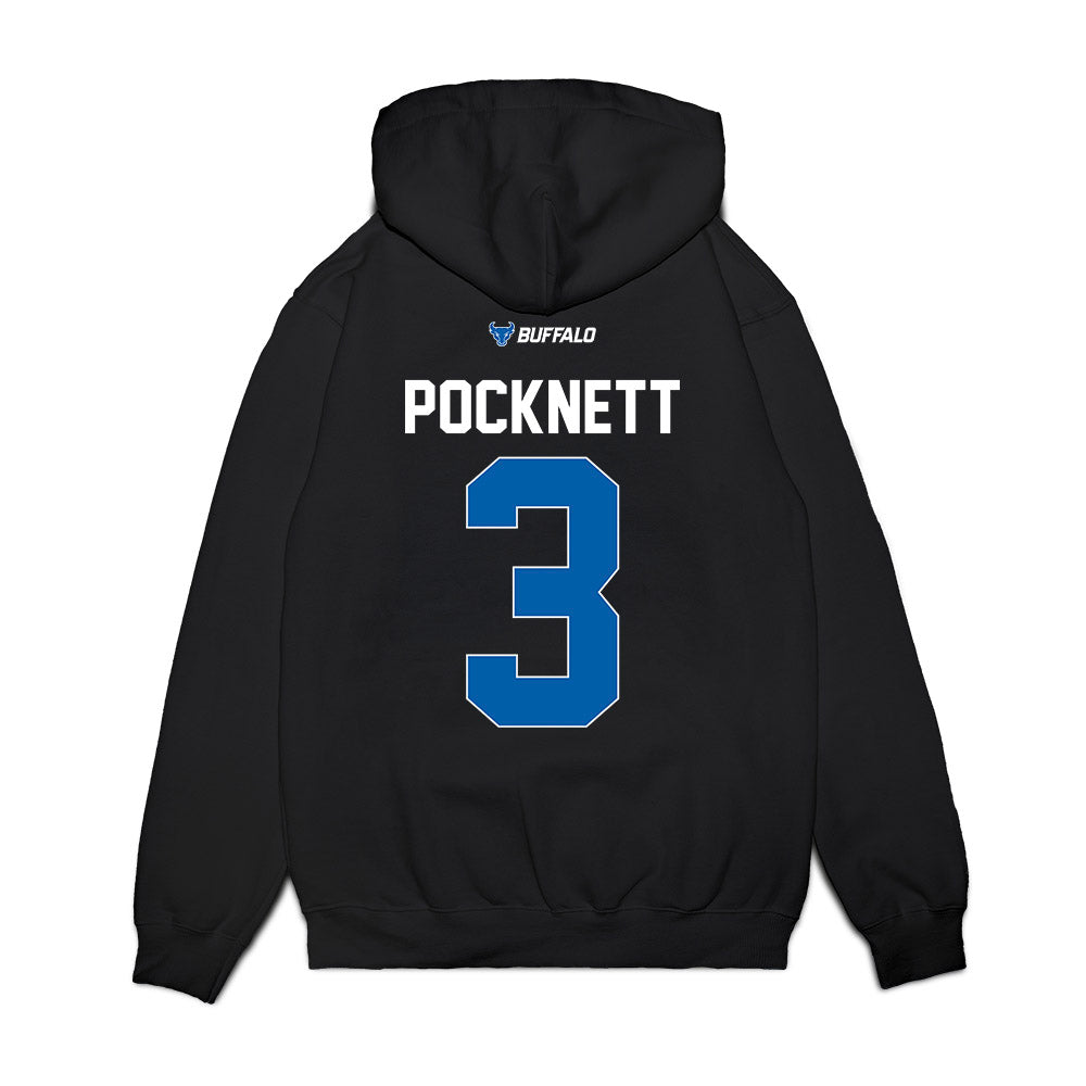 Buffalo - NCAA Men's Basketball : Mikhail Pocknett - Vintage Basketball Premium Hooded Sweatshirt-1