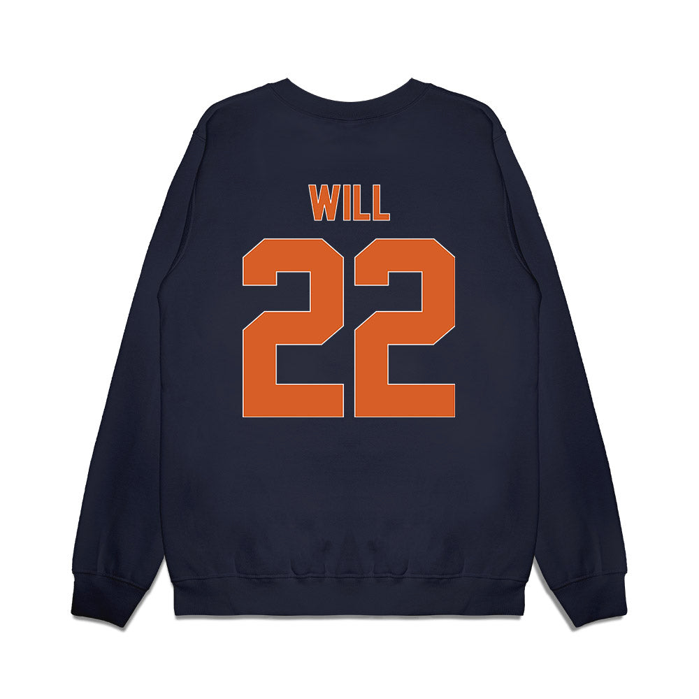 Wheaton IL - NCAA Men's Basketball : Eli Will - Vintage Basketball Premium Crewneck Sweatshirt-1