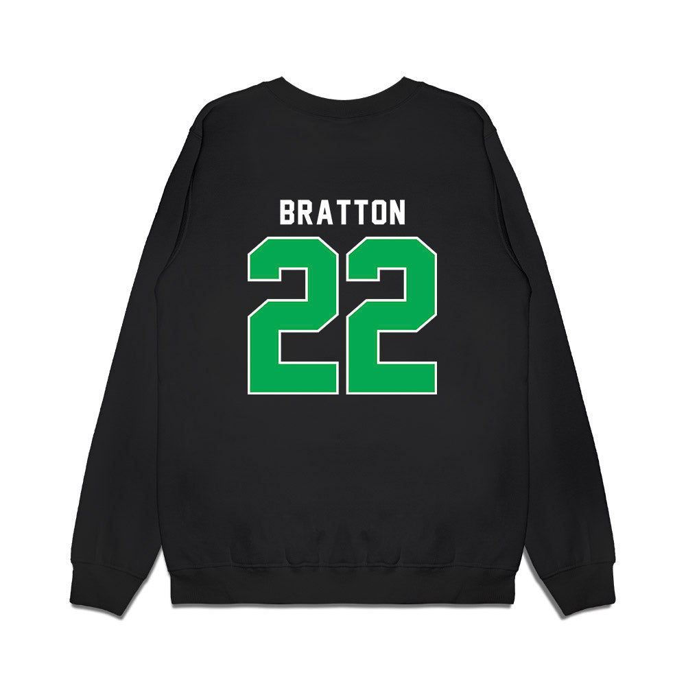 Marshall - NCAA Women's Basketball : Emily Bratton - Vintage Basketball Premium Crewneck Sweatshirt-1