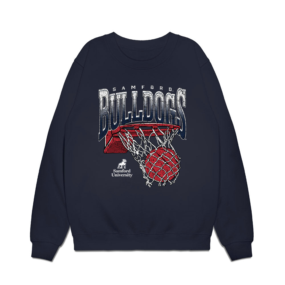 Samford - NCAA Men's Basketball : Keaton Norris - Vintage Basketball Premium Crewneck Sweatshirt-0