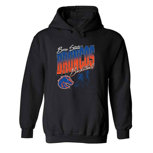 Boise State - NCAA Men's Basketball : Dom Parolin - Vintage Shersey Hooded Sweatshirt-0