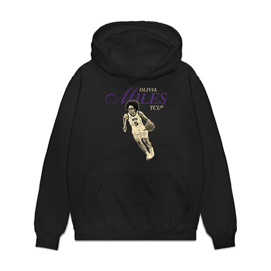 TCU - NCAA Women's Basketball : Olivia Miles - Legacy Premium Hooded Sweatshirt-0