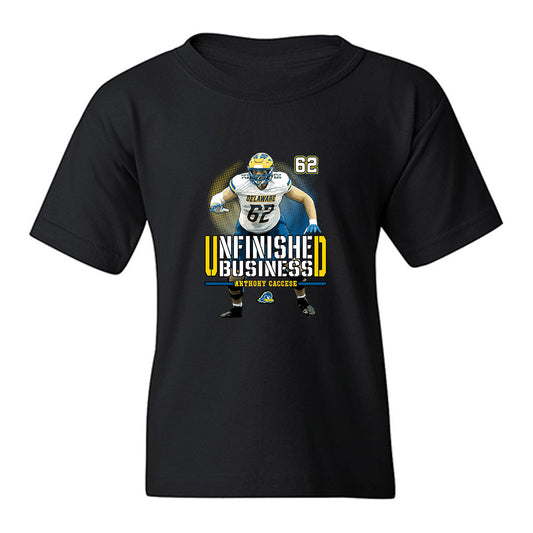 Delaware - NCAA Football : Anthony Caccese - Unfinished Business Youth T-Shirt-0
