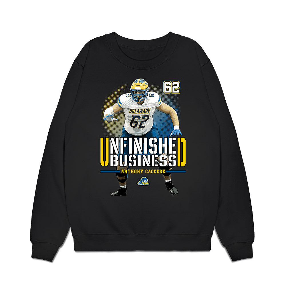 Delaware - NCAA Football : Anthony Caccese - Unfinished Business Premium Crewneck Sweatshirt-0