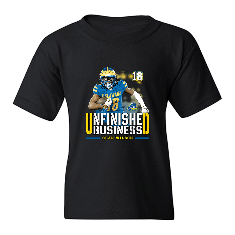 Delaware - NCAA Football : Sean Wilson - Unfinished Business Youth T-Shirt-0