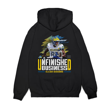 Delaware - NCAA Football : Elijah Sessoms - Unfinished Business Premium Hooded Sweatshirt-1