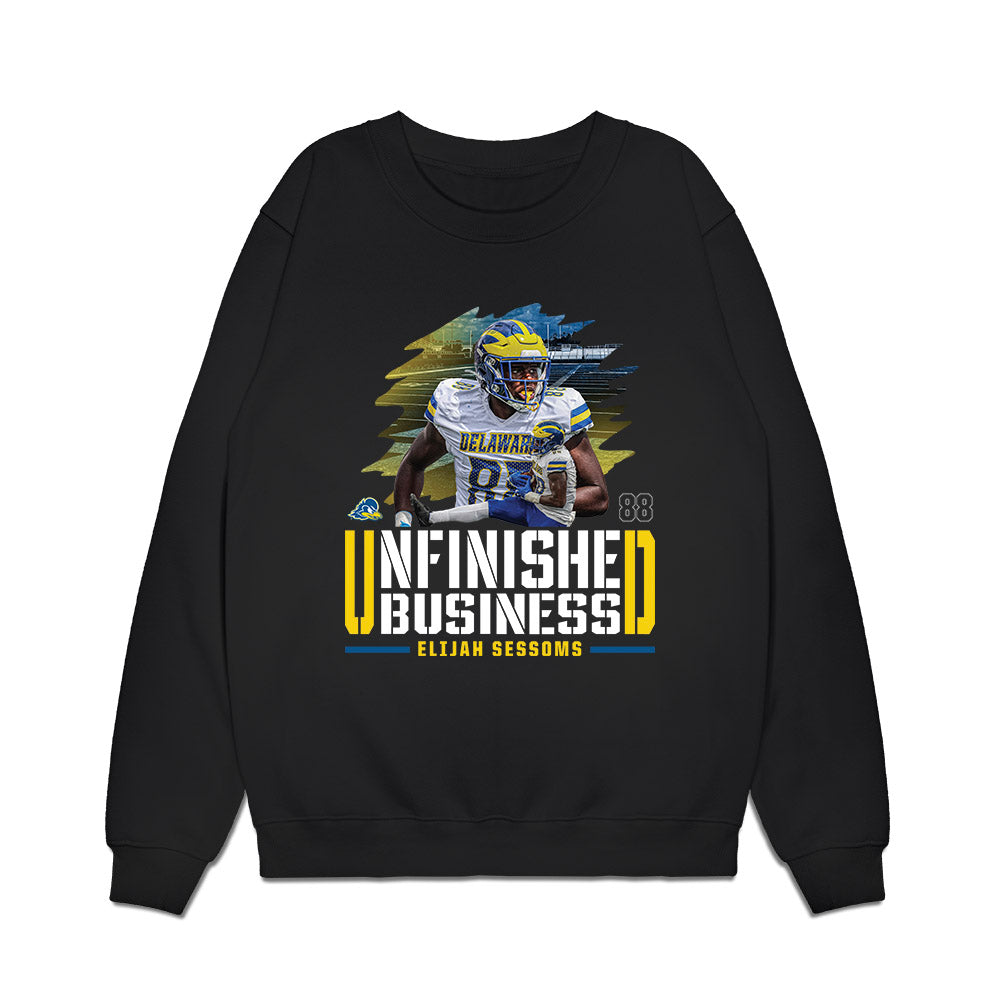 Delaware - NCAA Football : Elijah Sessoms - Unfinished Business Premium Crewneck Sweatshirt-0