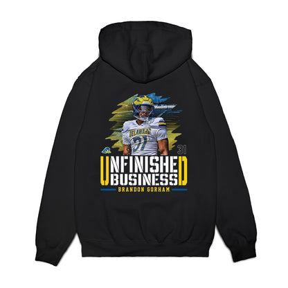 Delaware - NCAA Football : Brandon Gorham - Unfinished Business Premium Hooded Sweatshirt-1
