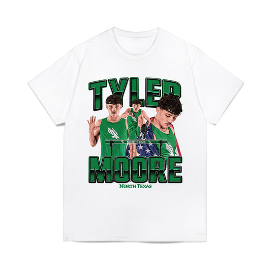North Texas - NCAA Men's Track & Field : Tyler Moore - Collage Comfort Colors T-Shirt-0