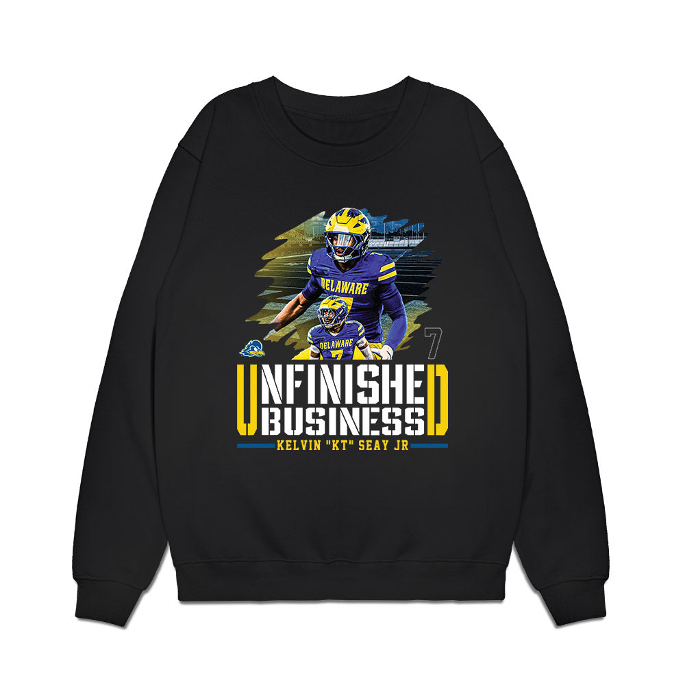 Delaware - NCAA Football : KT Seay - Unfinished Business Premium Crewneck Sweatshirt-0