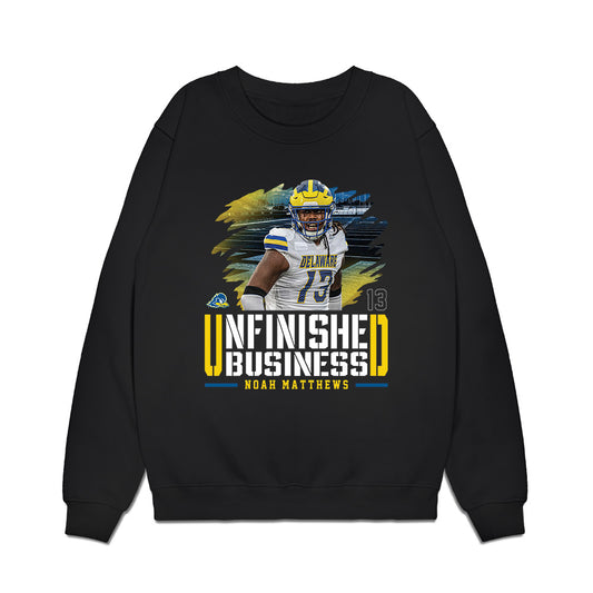 Delaware - NCAA Football : Noah Matthews - Unfinished Business Premium Crewneck Sweatshirt-0