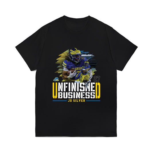 Delaware - NCAA Football : Jo Silver - Unfinished Business Comfort Colors T-Shirt-0